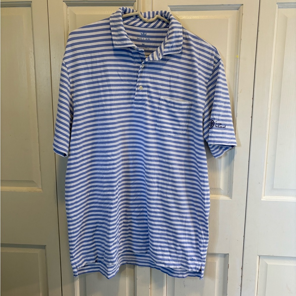Peter Millar Blue Striped Men's Shirt
